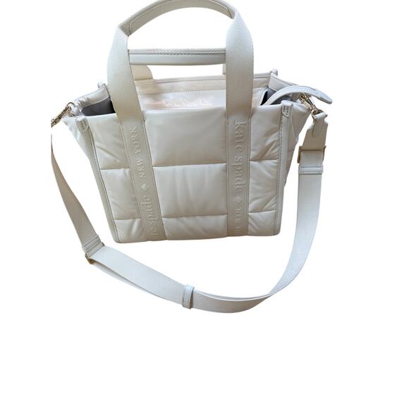 Kate Spade Kip Puffy Small Tote Optic White - Picture 9 of 13